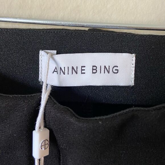 NWT Anine Bing Black Pants Leggings Slim Size 4 - Picture 12 of 14